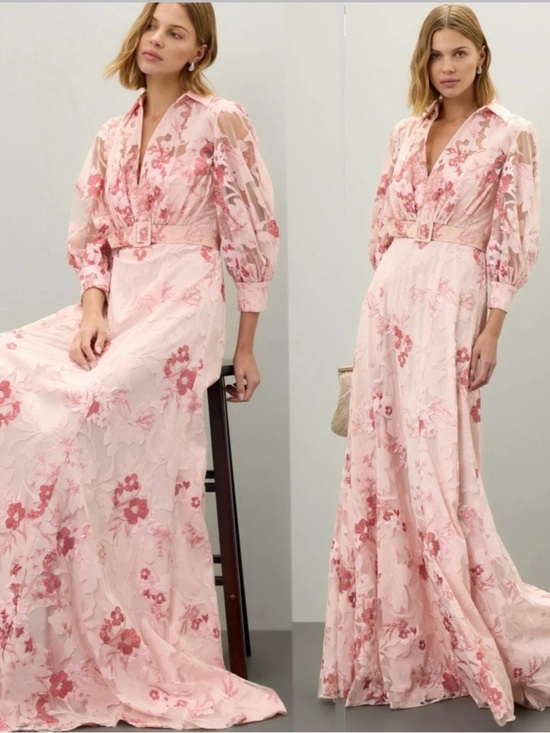 Badgley Mischka Dresses & Skirts - Badgley Mischka Lace Applique Shirt Dress size 2.